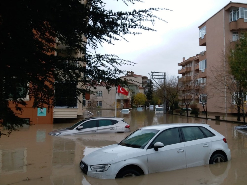 Flash floods inundated the city late Tuesday and yesterday.
