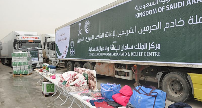 66 شاحنة مساعدات تركية وسعودية تتوجه الى سوريا