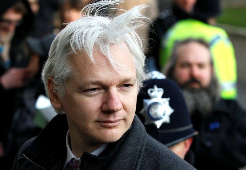 In this Feb. 1, 2012 file photo, Julian Assange, WikiLeaks founder, arrives at the Supreme Court in London. (AP Photo)