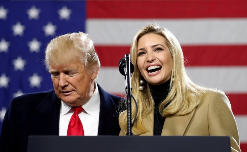 U.S. President Donald Trump introduces his daughter Ivanka to speak during a visit to H&K Equipment Company in Coraopolis, Pennsylvania, January 18, 2018. (Reuters Photo)