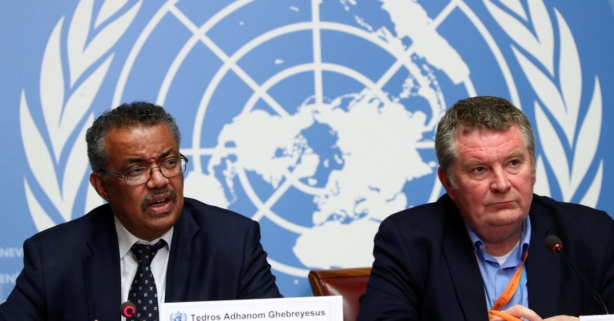 Director-General of the World Health Organization (WHO) Tedros Adhanom Ghebreyesus speaks next to Michael J. Ryan, Executive Director of the WHO Health Emergencies Programme, during a news conference on the situation of the coronavirus (Reuters)