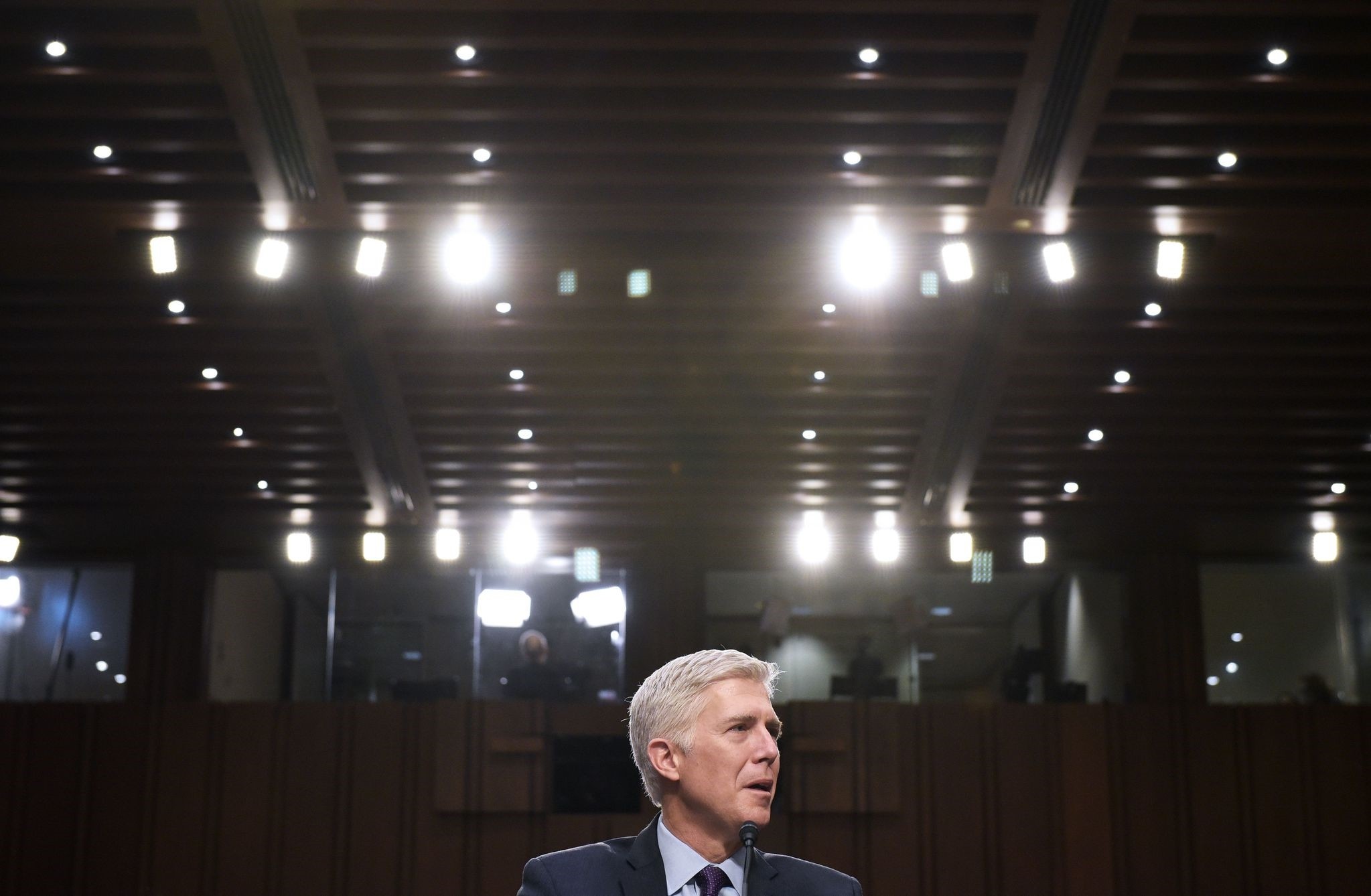 Neil Gorsuch testifies before the Senate Judiciary Committee on his nomination to be an associate justice of the US Supreme Court. (AFP Photo)