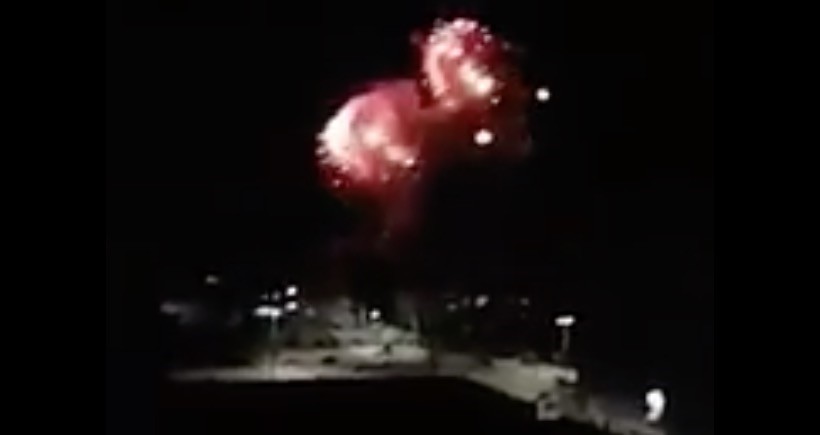 Screengrab from viral video showing the moments of bombing