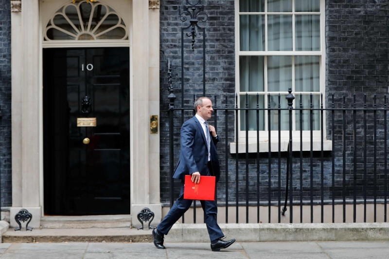 In this file photo taken on Nov. 06, 2018 Britain's Secretary of State for Exiting the European Union (Brexit Minister) Dominic Raab leaves after the weekly meeting of the cabinet at 10 Downing Street. (AFP Photo)
