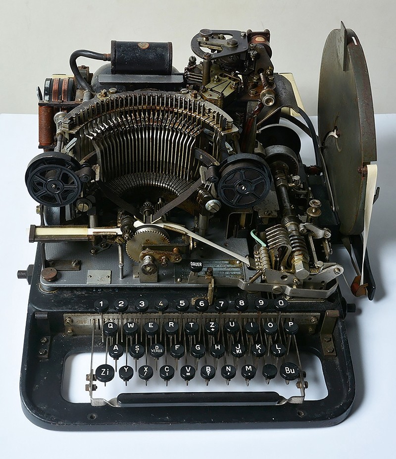 A handout photograph released by the National Museum of Computing on May 29, 2016 shows the teleprinter part of a Lorenz cipher machine that was purchased by the National Museum of Computing from eBay for 10 GBP ($14.6). (AFP Photo)