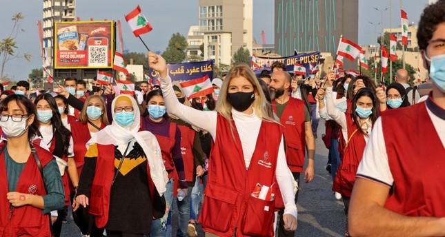 مسيرات لبنانية في يوم الاستقلال الفرنسية