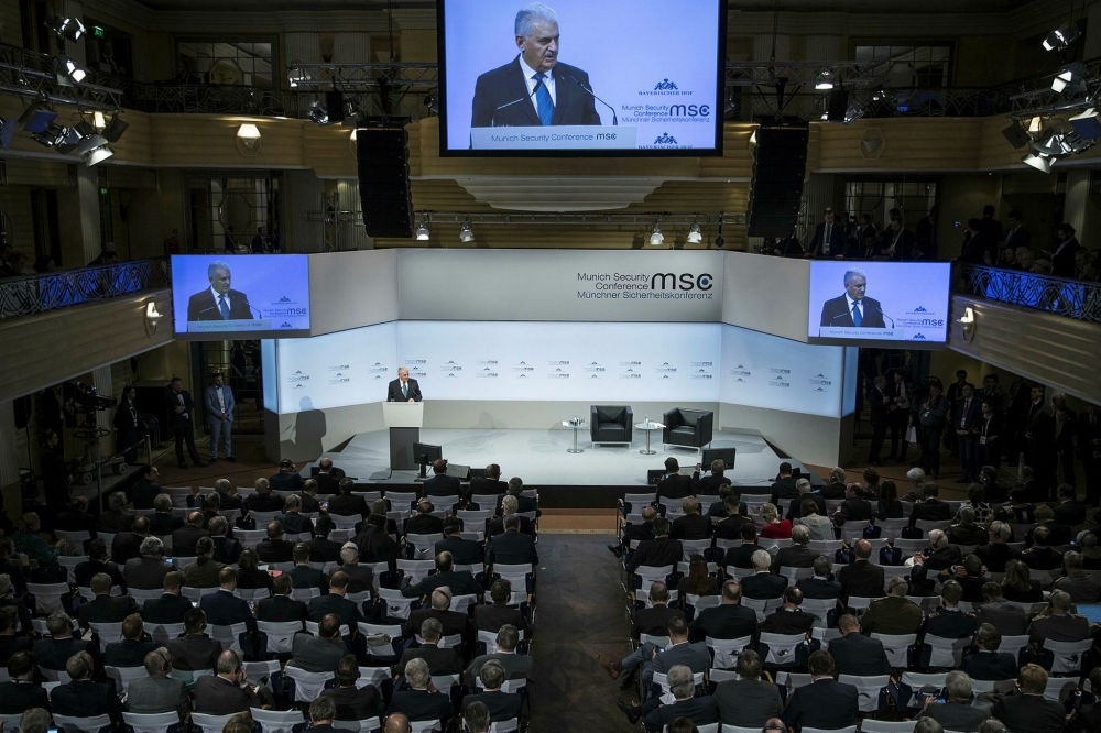 Prime Minister Yu0131ldu0131ru0131m speaks at the Security Conference in Munich, Germany, Feb. 17. 