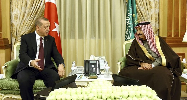 لقاء الرئيس أردوغان مع ملك المملكة العربية السعودية سلمان بن عبد العزيز، شباط 2017 رويترز