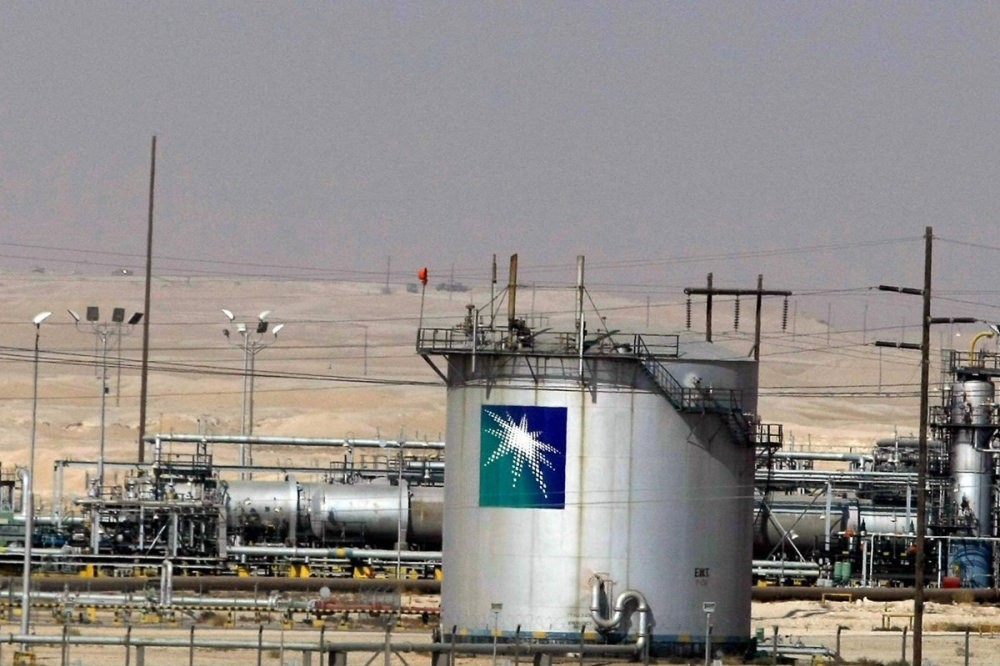 An oil facility of Saudi oil giant Aramco, Dammam, Saudi Arabia.