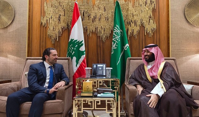 In this Monday, Oct. 30, 2017 file photo, released by Lebanon's official government photographer Dalati Nohra, Saudi Crown Prince Mohammed bin Salman, right, meets with Lebanese Prime Minister Saad Hariri in Riyadh, Saudi Arabia. (AP Photo)