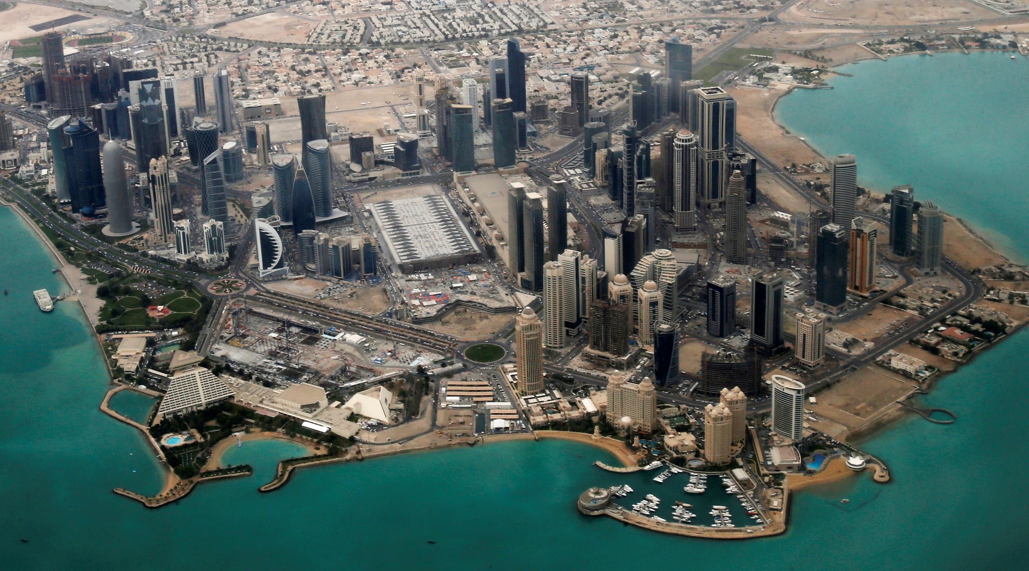 An aerial view of Doha's diplomatic area March 21, 2013. (REUTERS Photo)