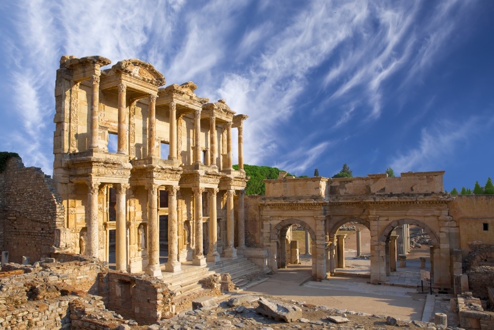 International visits to the ancient city of Ephesus, which dates back to the Neolithic period (6,000 B.C.) and the city became a regular tourist spot in the 1920s.