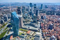 An aerial view of Istanbul's business district Levent. (iStock Photo)