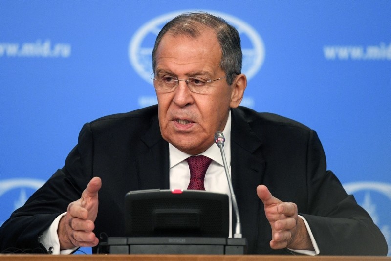 Russian Foreign Minister Sergey Lavrov gives his annual press conference in Moscow on January 16, 2019. (AFP Photo)