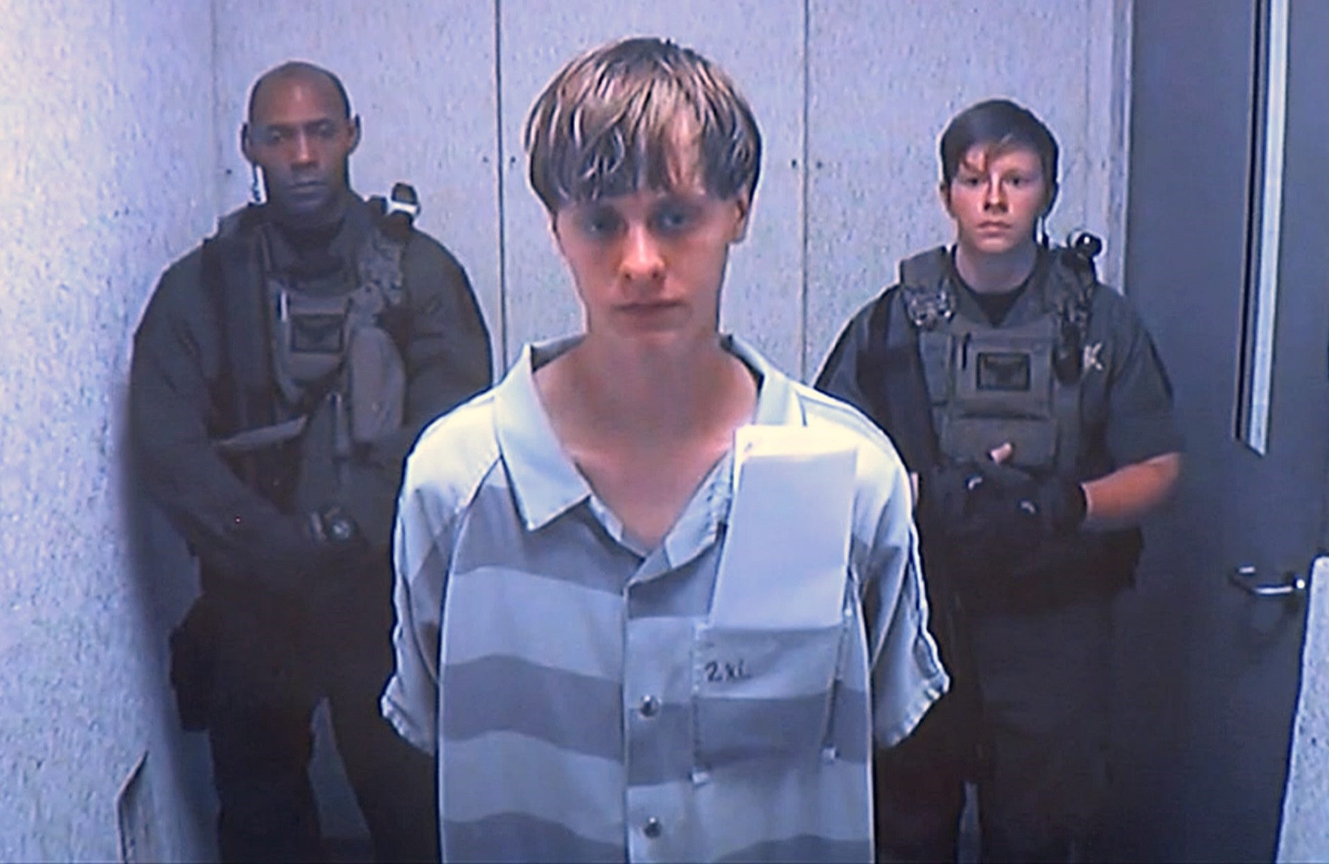 Dylann Roof appears via video before a judge, in Charleston, S.C., Friday, June 19, 2015. (Centralized Bond Hearing Court via AP)