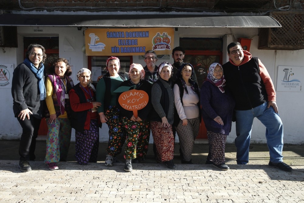 The theater group of 35, mostly women, with the eldest being 80 years old, received theatrical training whenever they found time from their daily chores and started writing a play.