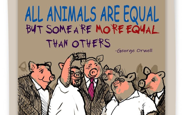 Avi Katz' Orwell-Netanyahu cartoon