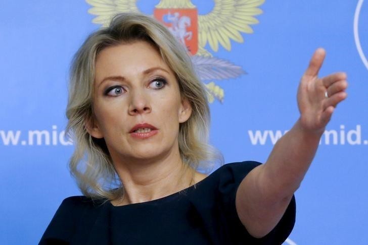 Spokeswoman of the Russian Foreign Ministry Maria Zakharova gestures as she attends a news briefing in Moscow, Russia, October 6, 2015. (REUTERS Photo)