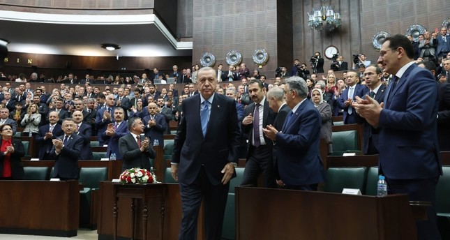 أردوغان في اجتماع الكتلة النيابية لحزب العدالة والتنمية في أنقرة الأناضول