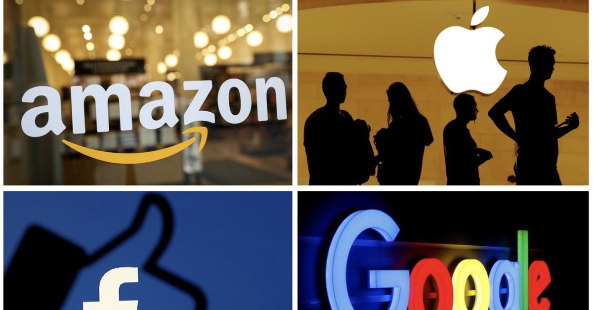 The logos of Amazon, Apple, Facebook and Google are seen in a combination photo from Reuters files.