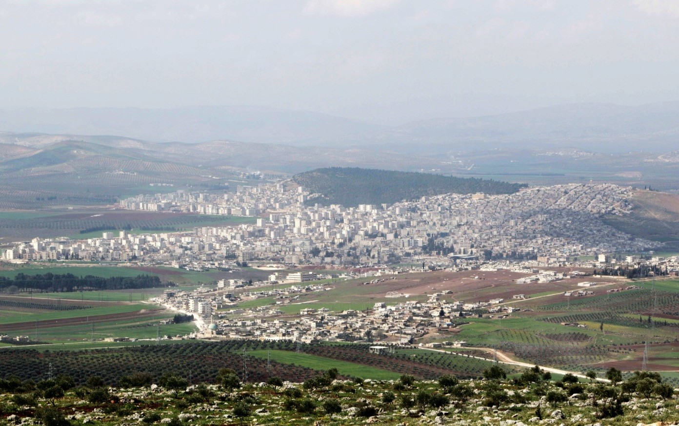 A general view shows the Syrian city of Afrin, near the Turkish border, where the outlawed PKK's Syrian branches, the YPG and PYD, have been recently stationed to continue their terrorist attacks against the Turkish national security, March 18, 2015.