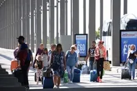British tourists arrive at Dalaman Airport in the southwestern province of Mu?la, Sept. 25, 2019. (AA Photo)