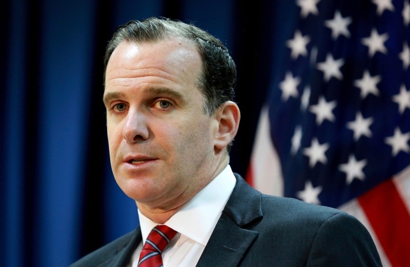 In this June 7, 2017 file photo, Brett McGurk, the U.S. envoy for the global coalition against IS, speaks during a news conference at the U.S. Embassy Baghdad, Iraq (AP Photo)