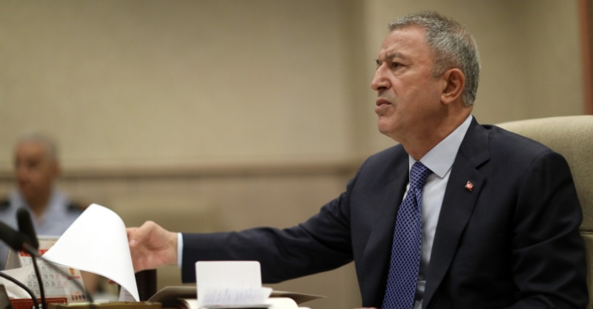 Defense Minister Hulusi Akar holds meeting with military command on Thursday, July 25, 2019 (AA Photo)