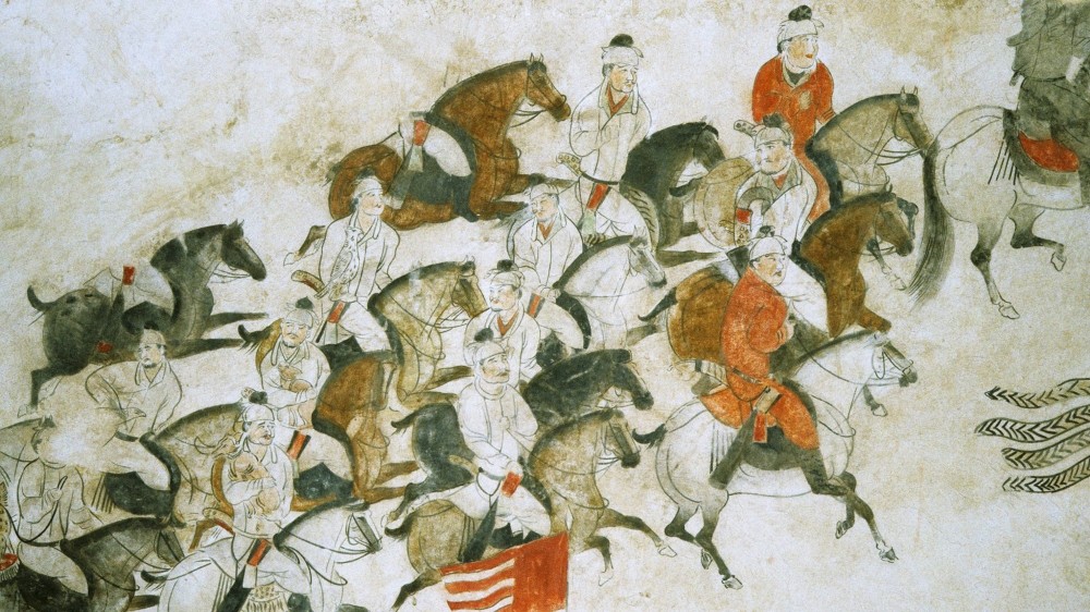 A Chinese illustration depicting the Battle of Talas during which Arabs faced Chinese forces. The battle is also considered a milestone as it led Turks to accept Islam as their new religion.