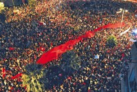 Citizens protest against Tunisia's government, Aug. 6, 2013 in Tunis.