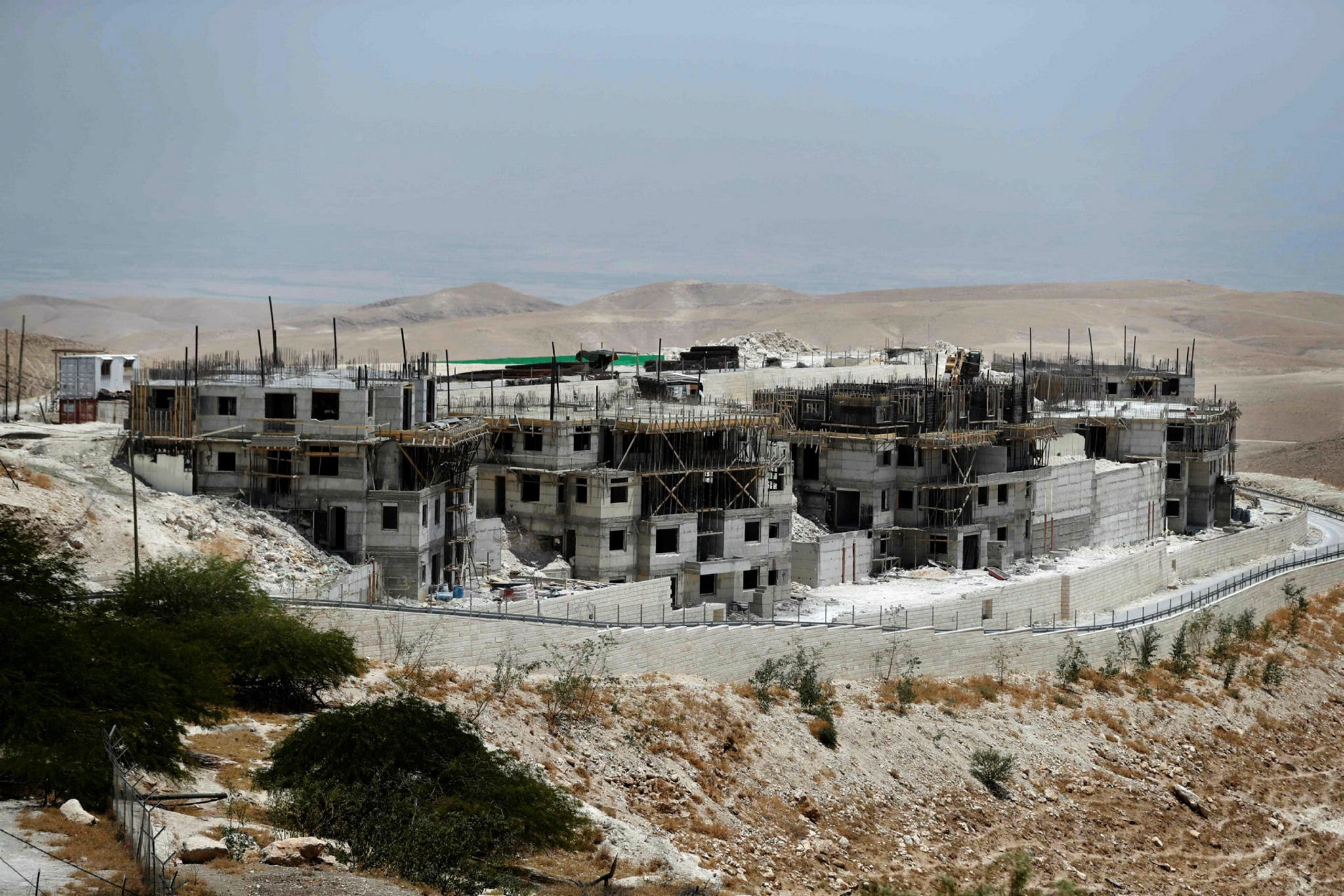 A picture taken on July 4, 2016, shows buildings under construction in the Israeli settlement of Maale Adumim, east of Jerusalem in the occupied West Bank. (AFP Photo)