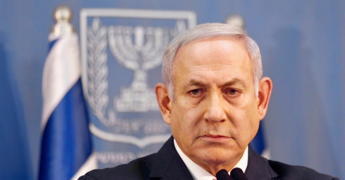 In this Nov. 18, 2018 file photo, Israeli Prime Minister Benjamin Netanyahu delivers a statement in Tel Aviv, Israel. (AP Photo)