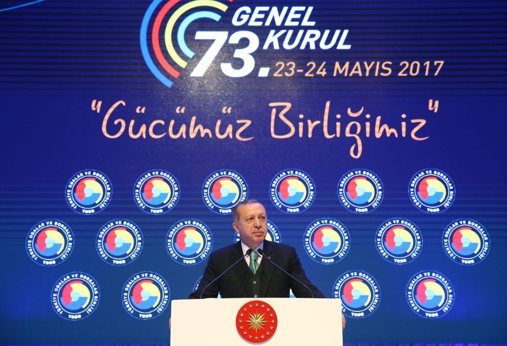 In his address to the TOBB members, President Erdou011fan reiterated his call to the business people for the manufacture of an local automobile.