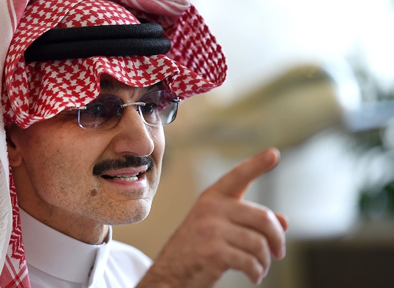 This July 1, 2015 file photo shows Saudi Arabia's billionaire Prince Alwaleed bin Talal speaking to reporters during a press conference in, Riyadh, Saudi Arabia. (AFP Photo)