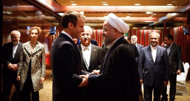 لقاء ماكرون روحاني عام 2017 من الأرشيف
