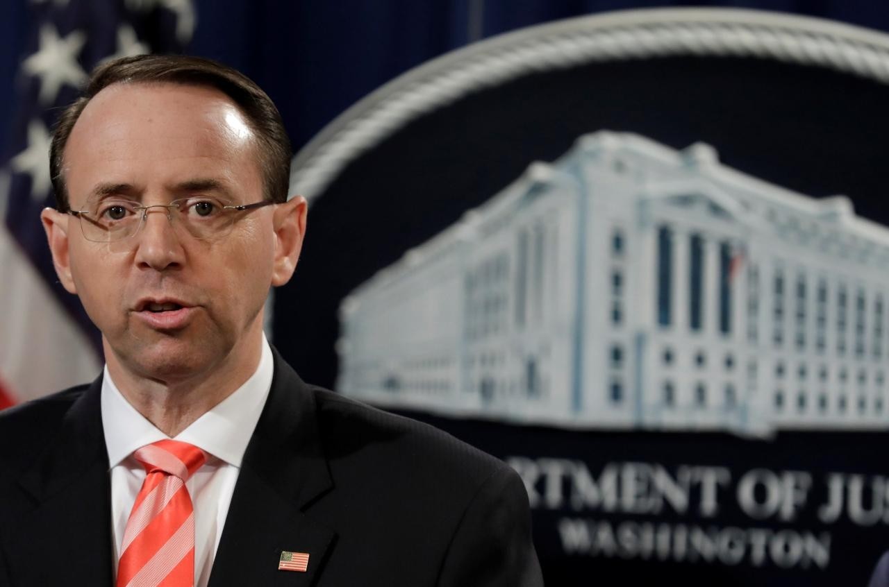 US Deputy Attorney General Rod Rosenstein to resign within weeks ...