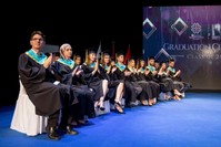 Students of the university at a graduation ceremony. (Courtesy of Maarif Foundation) 
