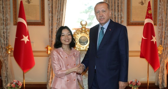 Präsident Erdoğan empfängt japanische Prinzessin Akiko in Istanbul