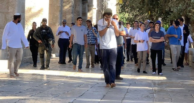 317 مستوطناً يقتحمون المسجد الأقصى في القدس الشرقية صورة: الأناضول