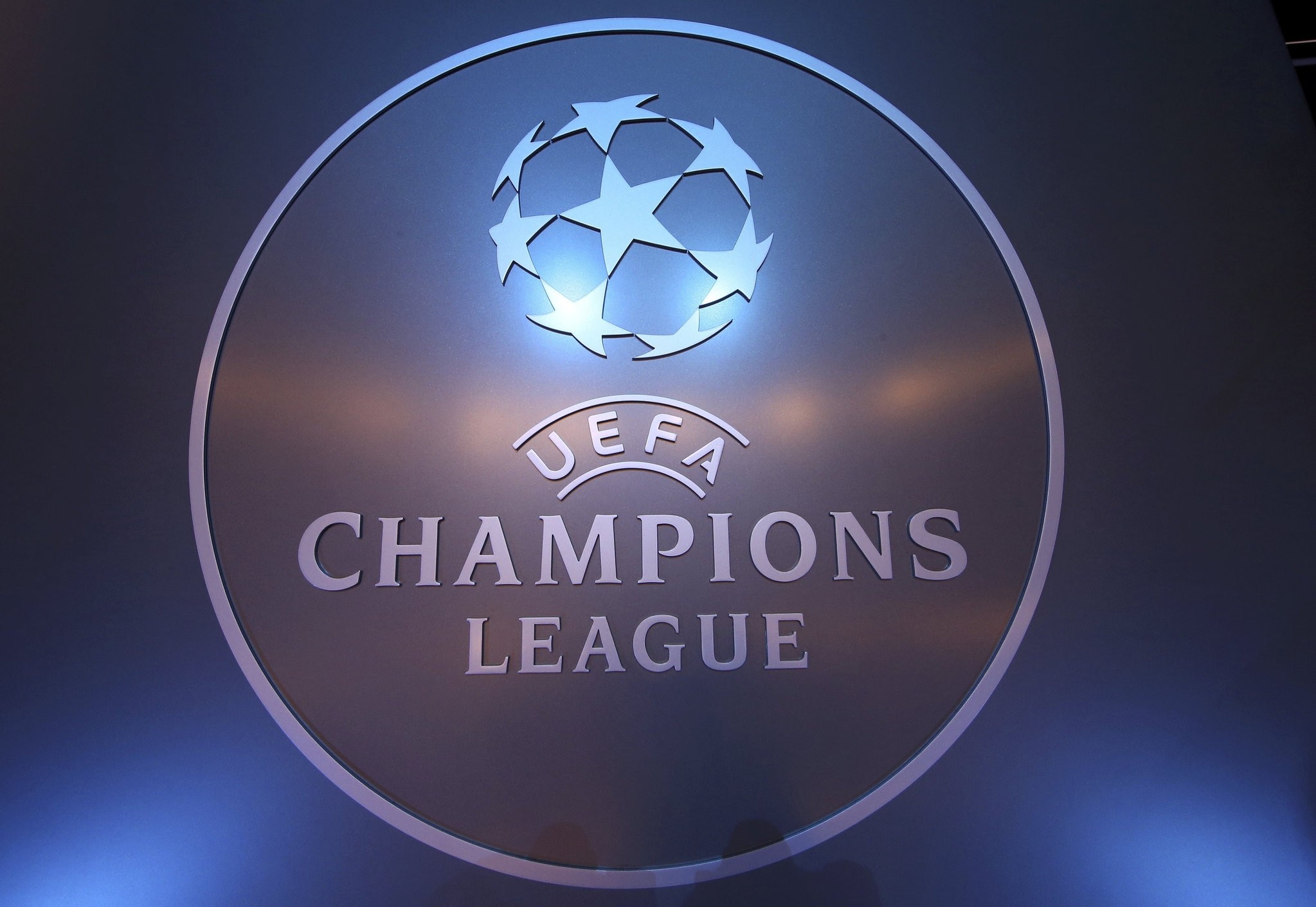 The UEFA logo is seen before the draw ceremony for the 2016/2017 Champions League Cup soccer competition at Monaco's Grimaldi Forum in Monaco August 25, 2016. (Reuters Photo)