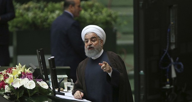 Iranian President Hassan Rouhani speaks in a session of parliament to debate his proposed cabinet, in Tehran, Iran, Tuesday, Aug. 15, 2017 (AP Photo)