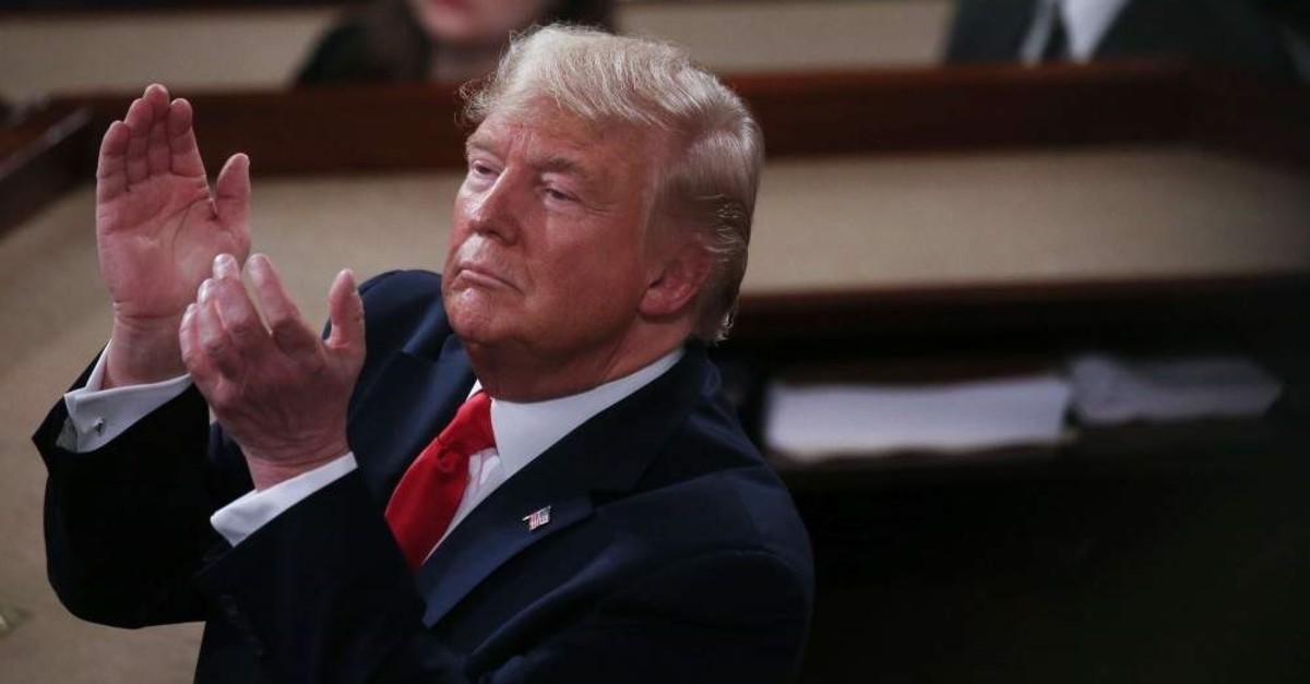 U.S. President Donald Trump delivers his State of the Union address to a joint session of Congress on Capitol Hill in Washington, Tuesday, Feb. 4, 2020. (AFP Photo/Getty Images)