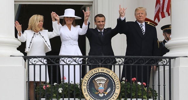 Trump welcomes Macron to White House for 1st state dinner ...