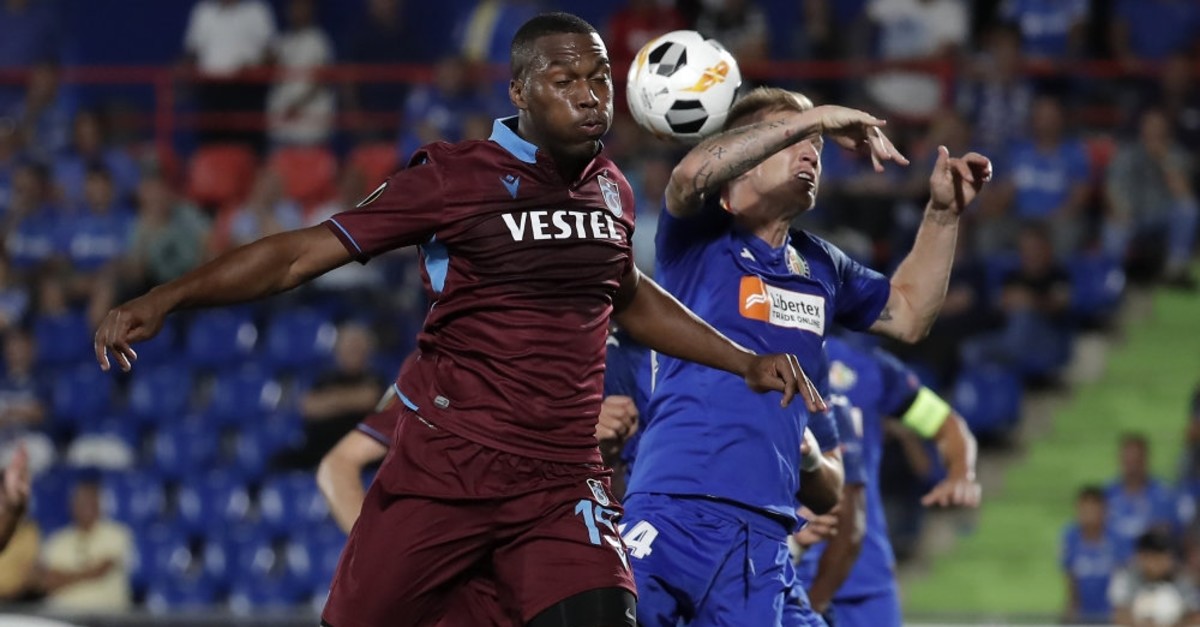 Trabzonspor's Daniel Sturridge up against Raul Garcia of Getafe in the Turkish team's first game in Europa League, Sept. 19, 2019.