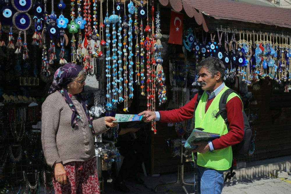 Veysel Sorhun (R) has been organizing forest walks for the last 30 years. He is about to set off from u0130zmir for the 16th time to educate people before the forest fire season begins.