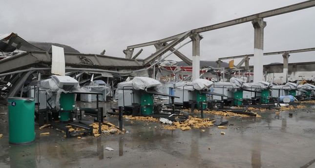 إحدى المنشآت الصناعية المتضررة من الزلازل جنوبي تركيا الأناضول