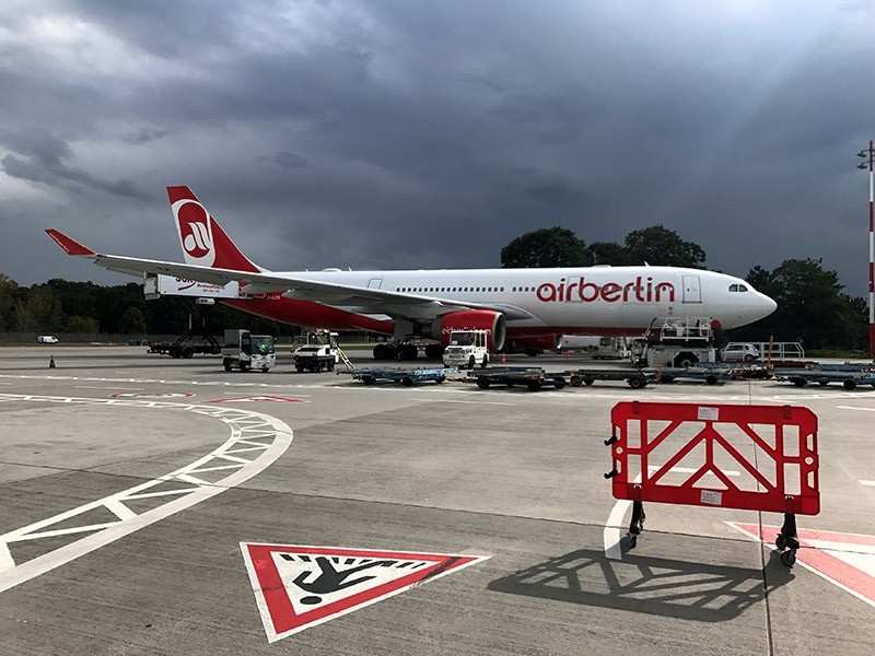 A German carrier Air Berlin aircraft is pictured at Tegel airport in Berlin, Germany, September 12, 2017. (Reuters Photo)