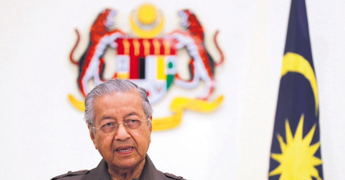 Malaysian Prime Minister Mahathir Mohamad speaks during a press conference in Putrajaya, Malaysia, Monday, April 15, 2019.