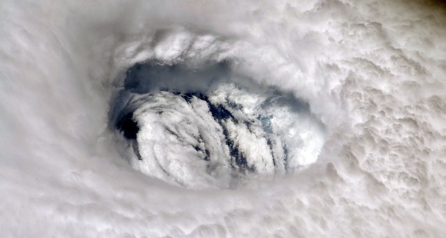 صورة للأقمار الاصطناعية لعين الإعصار دوريان