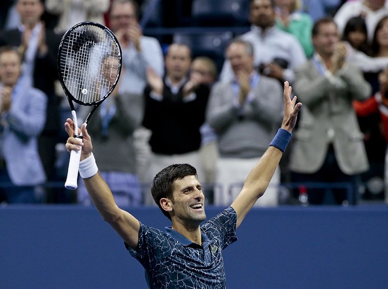 Novak Djokovic, of Serbia, celebrates after defeating gJuan Martin del Potro, of Argentina, during the men's final of the U.S. Open tennis tournament, Sunday, Sept. 9, 2018, in New York. (AP Photo)
